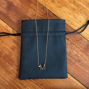 Anthropologie “M” initial necklace